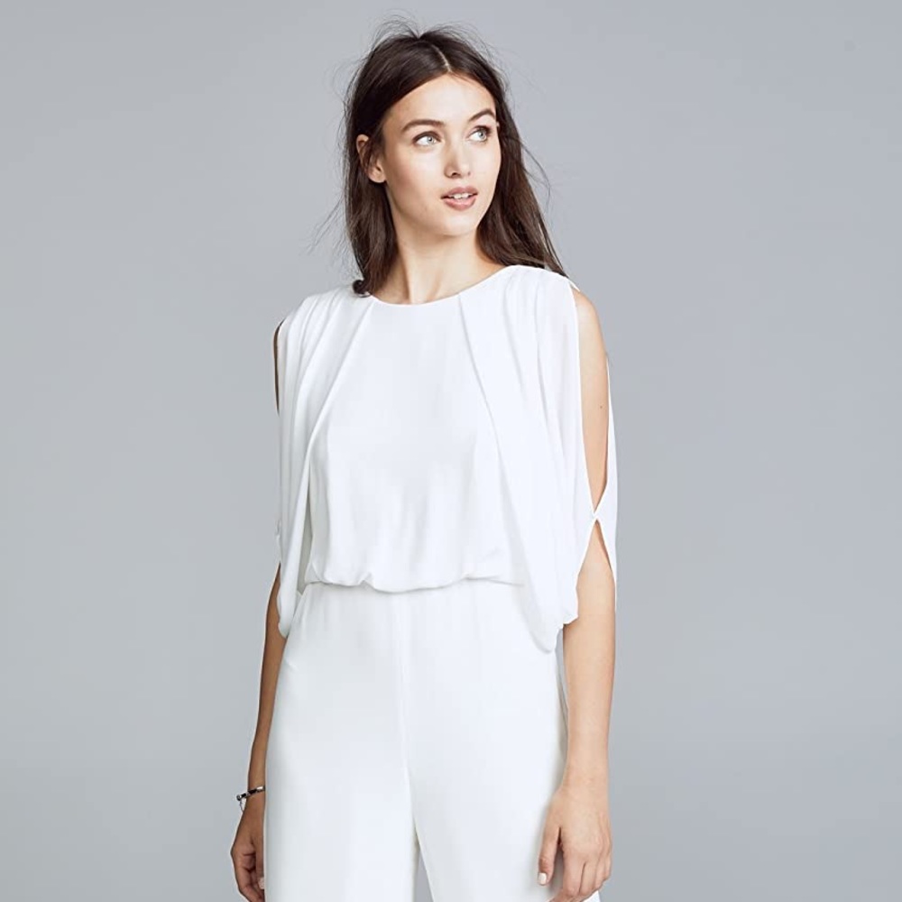 Halston Heritage Cold Shoulder Pantsuit Size 0